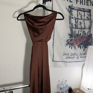 Elegant Brown Women's Dress
